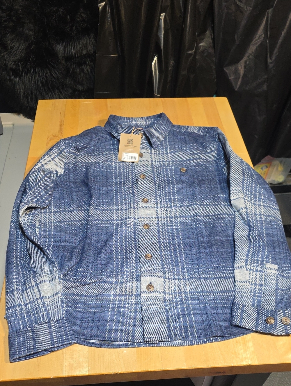 Patagonia Blue Plaid Men's Button-Down Shirt